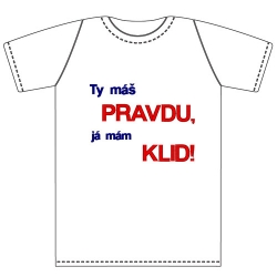 Ptákoviny - Tričko pro dospělé s vtipným nápisem Ty máš pravdu, já mám klid! 