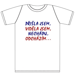 Ptákoviny - Tričko pro dospělé s vtipným nápisem Přišla jsem, viděla jsem, nechápu, odcházím! 