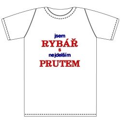 Ptákoviny - Tričko pro dospělé s vtipným nápisem Jsem rybář s nejdelším prutem! 