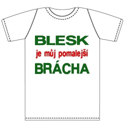 Ptákoviny - Tričko pro dospělé s vtipným nápisem BLESK je můj pomalejší BRÁCHA ! 