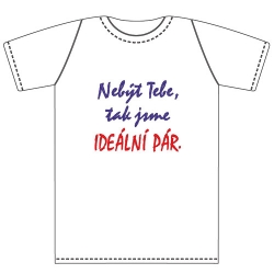 Ptákoviny - Tričko pro dospělé s vtipným nápisem Nebýt tebe, tak jsme ideální pár! 